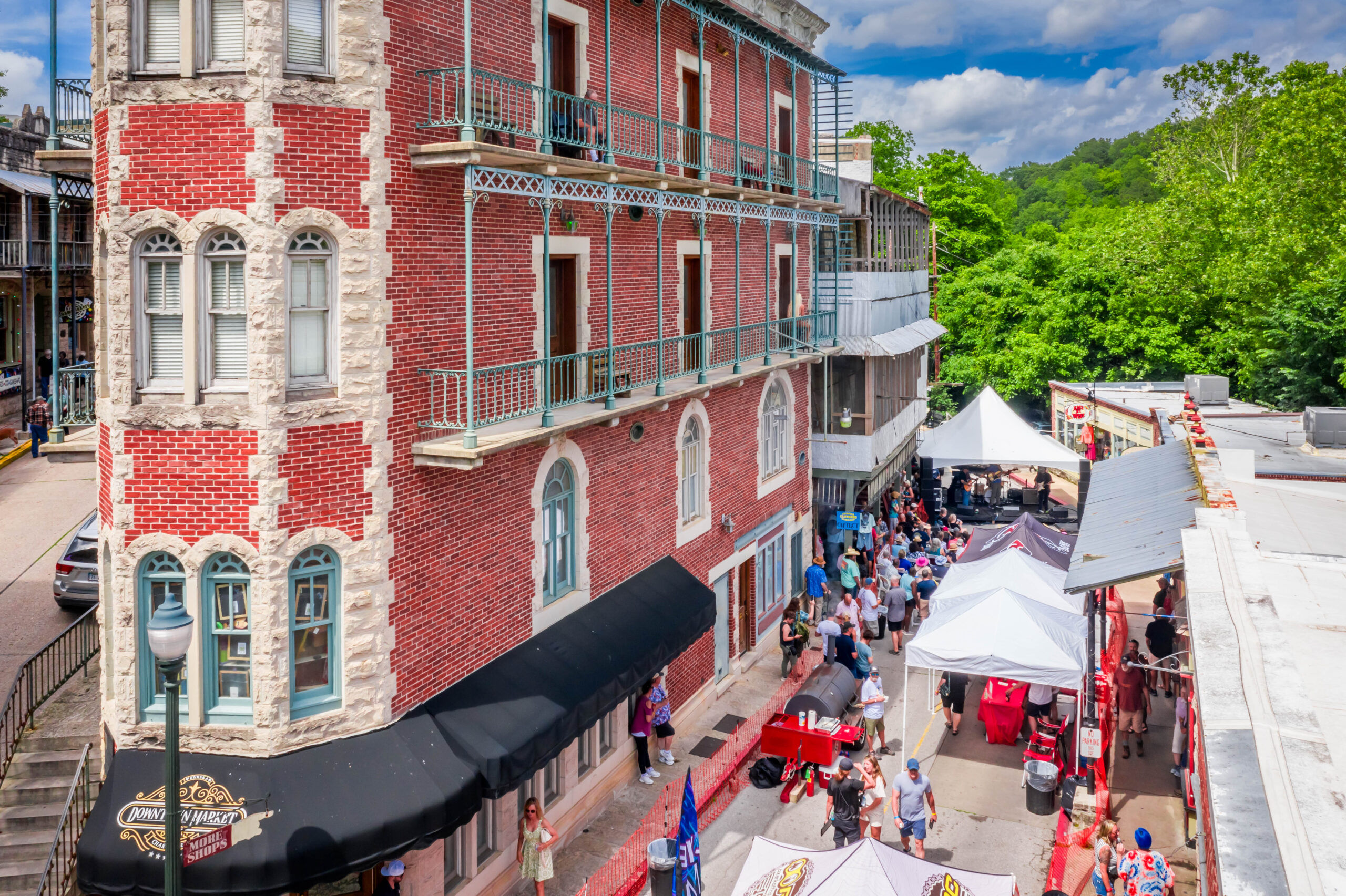 Aerial Shot of the Center Street Block Party